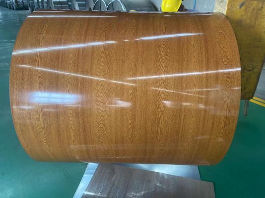 PVDF Printech Wood Grain Color Coil 50 anos de garantia 3003H24 Alumínio Coil 0,80*1200 Color Coated Coil