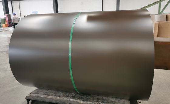 0.45mm 1200mm AZ150 PPGL bobinas de aço de cor pré-acabadas Marrom S320GD para revestimento de telhado