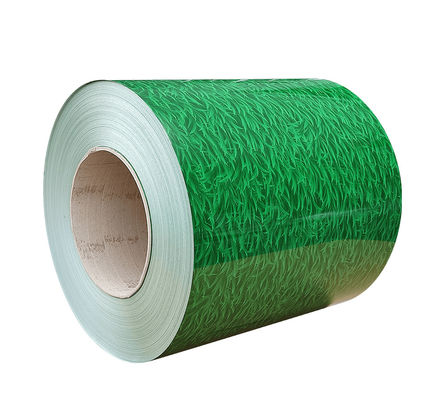 Grass Printech Color Coil 3D Grains Pre-Painted Galvanized Coil DX51D para revestimento de painel de parede