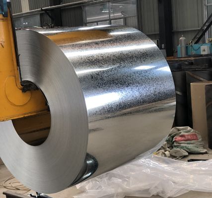 Z40 0,4 mm 1250 mm Big Bright Spangle Hot Dip Galvanized Steel GI Coils para porta rolante e piso DX51D