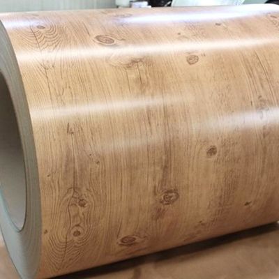Grão de madeira PPGI Impressão de aço revestida de cor bobina de 1 mm superfície de grão de mármore