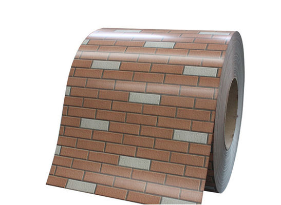 JIS G3321 0,45mm Grão de tijolo PPGI PPGL Pre-pintado Galvalume Steel Coil revestimento de parede Uso 20 anos de garantia