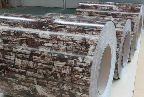ASTM A755 0,85 mm Grão de tijolo PPGL bobina Galvalume pré-pintada