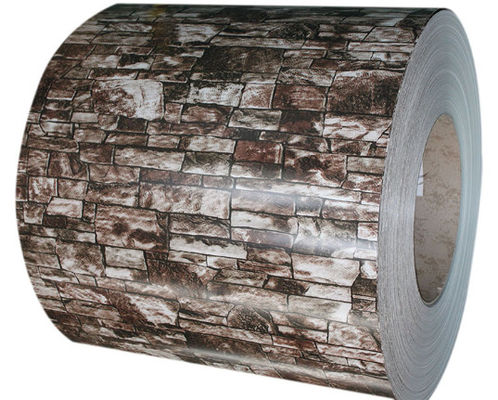 ASTM A755 Brick Marble Pattern Prepainted Galvanized Steel with Wood Grain para indústria, telhados, materiais de construção