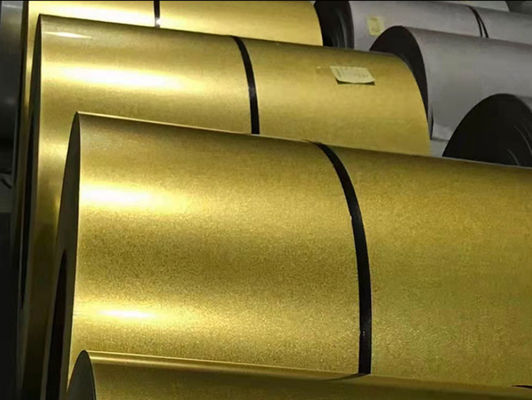 S350GD AZ150 Golden AFP Galvalume Steel GL 55% Aluzinc Painéis de telhado de aço Telhas revestidas de pedra Villa Roof ASTM A792M S350GD