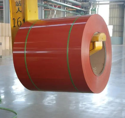 Cor Vermelha Z225 0,75*1220 PPGI Pré-pintura bobinas de aço HDP S320GD padrão europeu EN10169