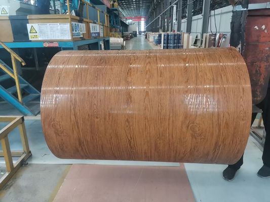 Folha de telhado de parede de alumínio PVDF 3003H24 H26 Printech Color Coil Madeira Grão 50 anos de garantia Color Coated Coil