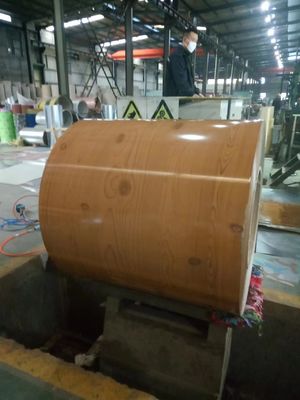 26 Ga 0,55 mm HDP Grão de madeira 30 anos de garantia Z180 galvanizado PPGI bobina de aço Printech bobina revestida a cores ASTM A755 A653M