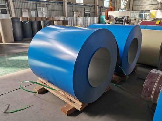Ral Color Coated in Stock Gi PPGI PPGL Galvanizado bobina de aço com mergulho a quente ASTM 0,35 mm 0,45 mm zinco para folha de telhado