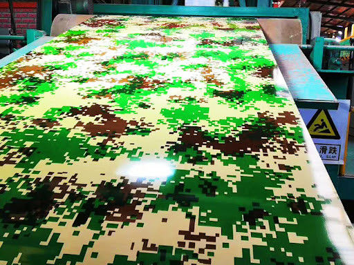 PPGI de cor brilhante Fabricação de padrão de bobina de aço pré-pintada com bobina revestida por cores de impressão ASTM-A653; JIS G3302