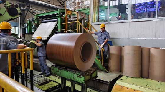 Garantia de 30 anos de grãos de madeira AZ165 Galvalume Cor de noz PPGL HDP Coil de aço Printech Coil revestido de cor ASTM A755 A653M