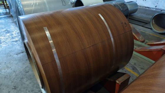 Panéis de telhado de metal do Canadá 40 anos de garantia com 0,60 mm HDP Dark Oak Printech Coil de aço pintado