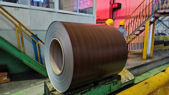 Printech Grão de madeira 0,80 mm 3003H26 bobinas de folha de alumínio usadas para edifícios residenciais