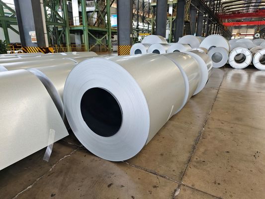 Painéis de telhado de aço alucínico de 55% DX51D ASTM A792M S280GD Galvalume Steel Coil