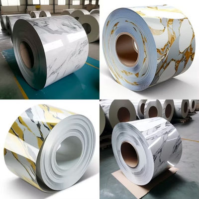 PVDF AkzoNobel Marble Printech Coils de aço para painéis de decoração doméstica e edifícios de villas